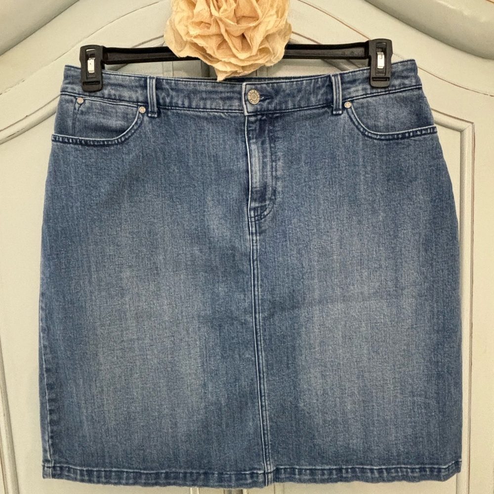 Talbots Blue Denim Skirt